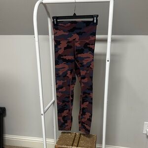 lululemon athletica Burgundy & Navy Camo High-Rise Leggings